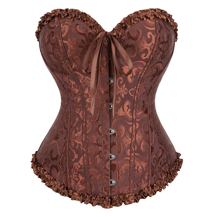 Royal Brocade Lace Up Corset Bustier