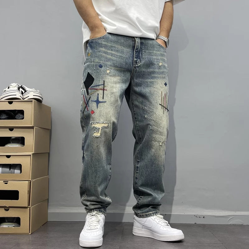 Artisan Patchwork Streetwear Denim