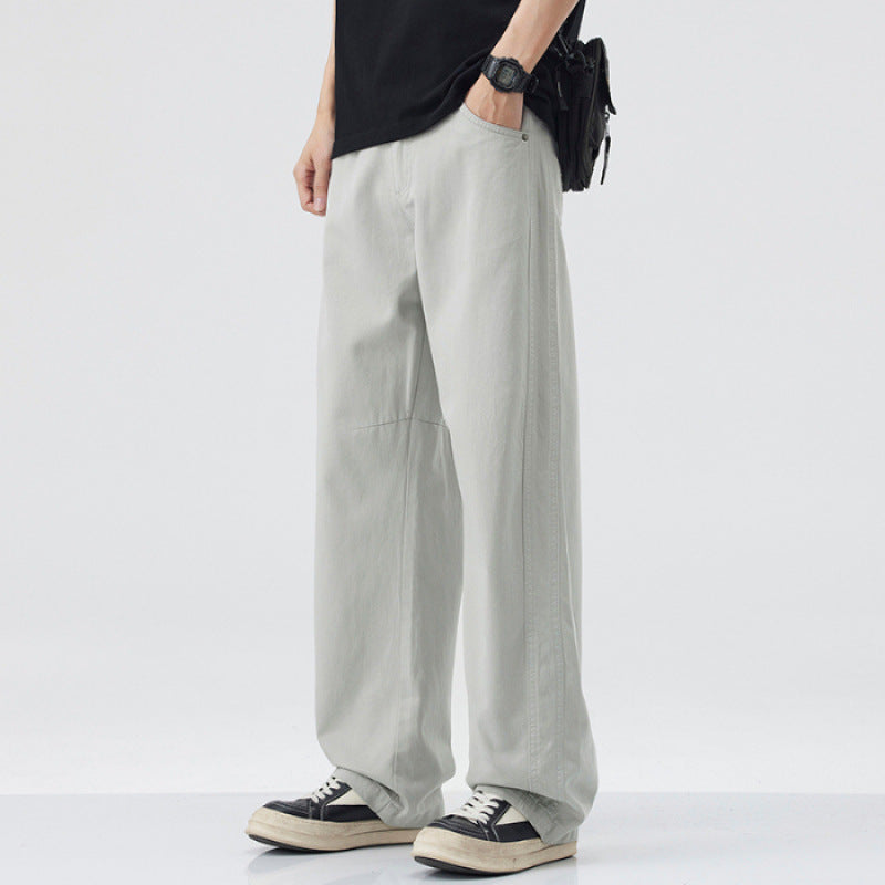 Loose-Fit Straight-Leg Trousers