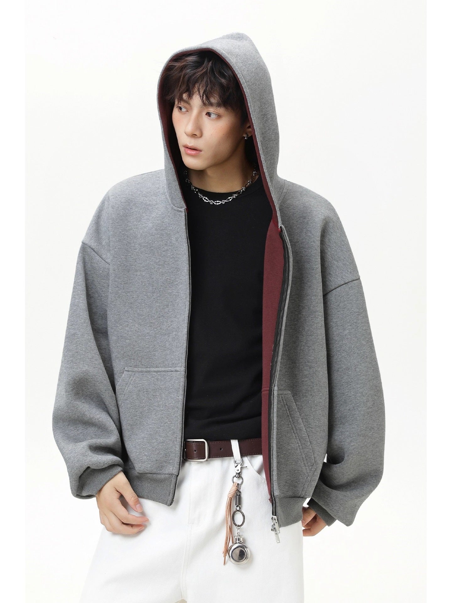 Dual-Zip Hoodie Jacket