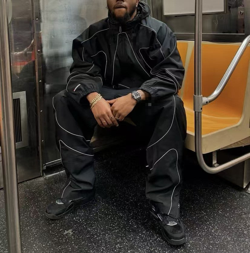 Tech-Reflective Windbreaker Set