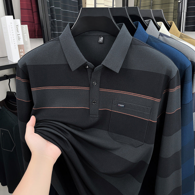 Men's Striped Polo Shirt