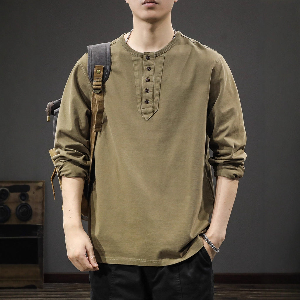 Men's Henley Long Sleeve T-Shirt