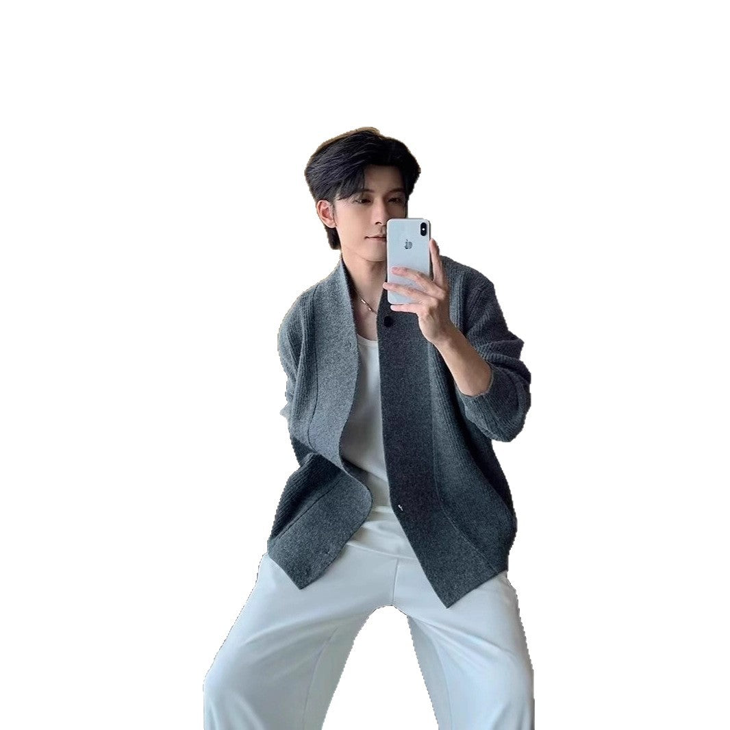 Men's Draped Cardigan