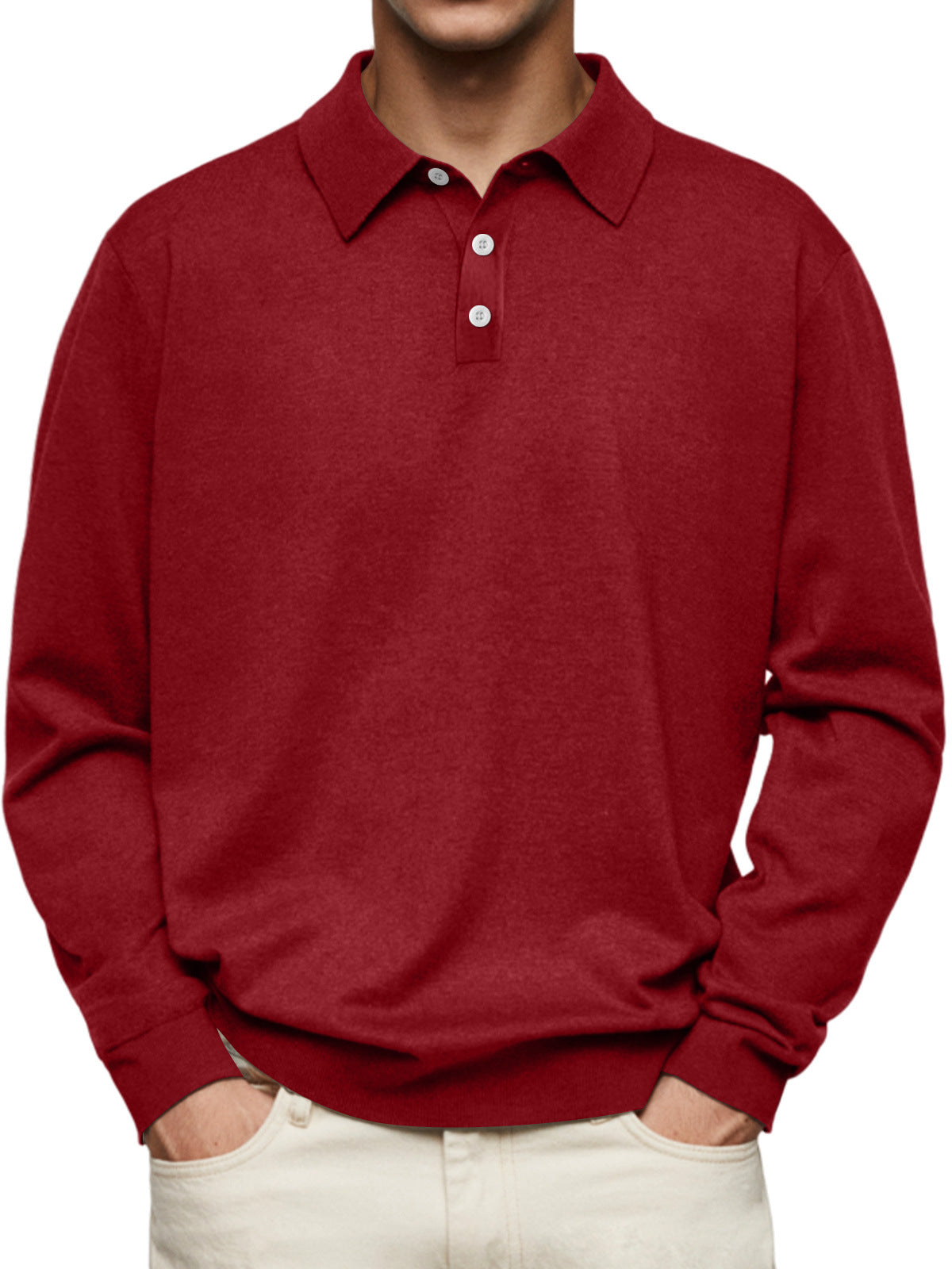 Long Sleeve Knit Polo