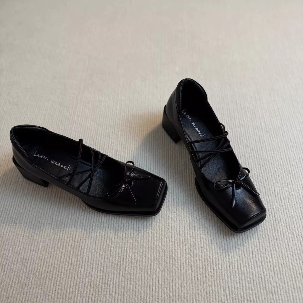 Bow Block-Heel Mary Janes