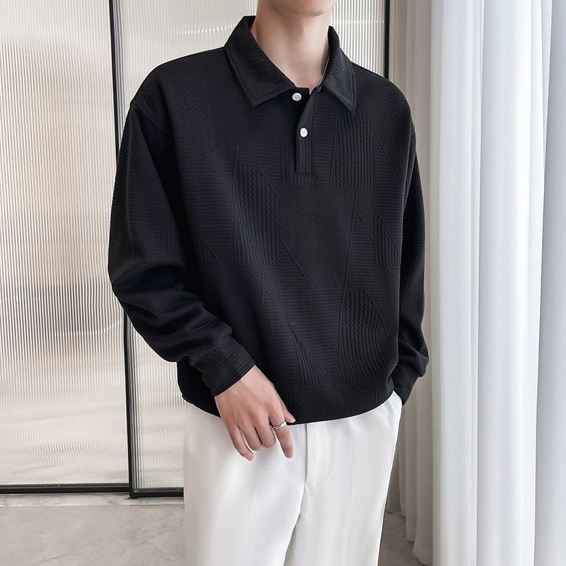 Lapel Long Sleeve Polo