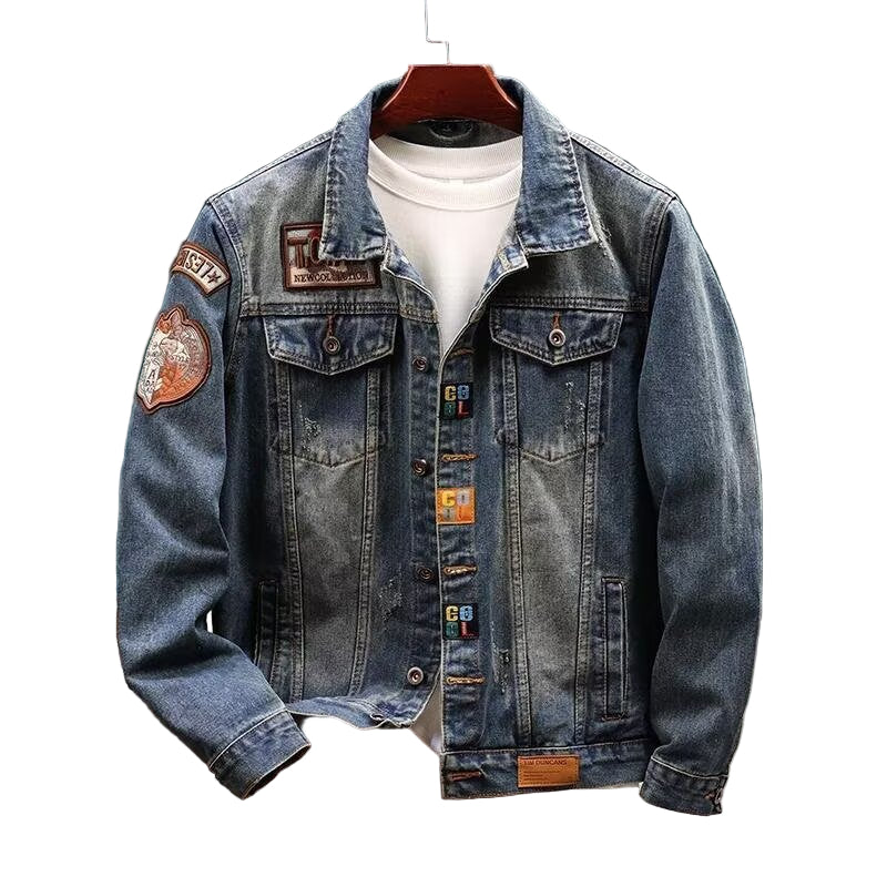 Embroidered Patch Denim Jacket