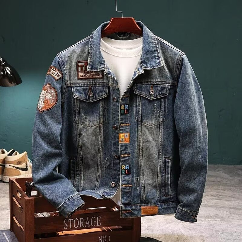 Embroidered Patch Denim Jacket