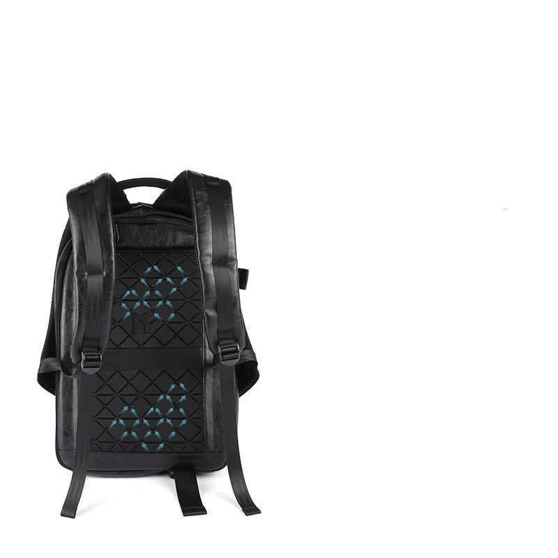 MOYYI Direct Men's Backpack Fashion Trend Casual Simple College Men's PU Backpack Cross Border Amazon