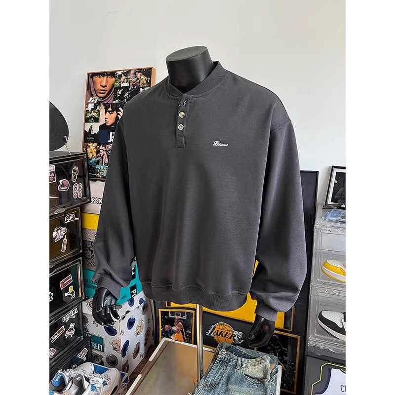 Collarless Knit Pullover