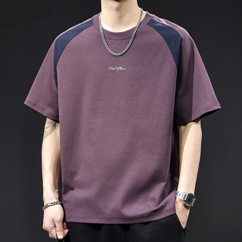 Men's Casual Patchwork T-Shirt