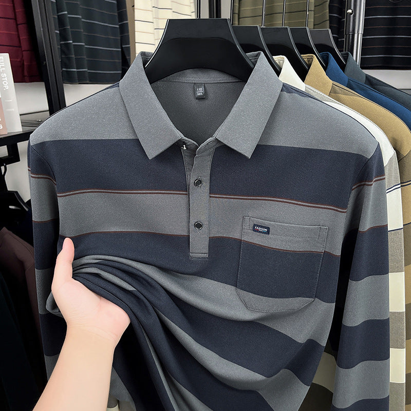 Men's Striped Polo Shirt