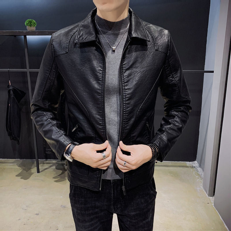 Youth Slim Faux Leather Jacket