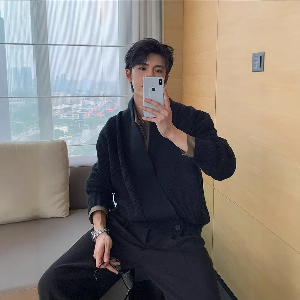 Asymmetrical Knit Cardigan