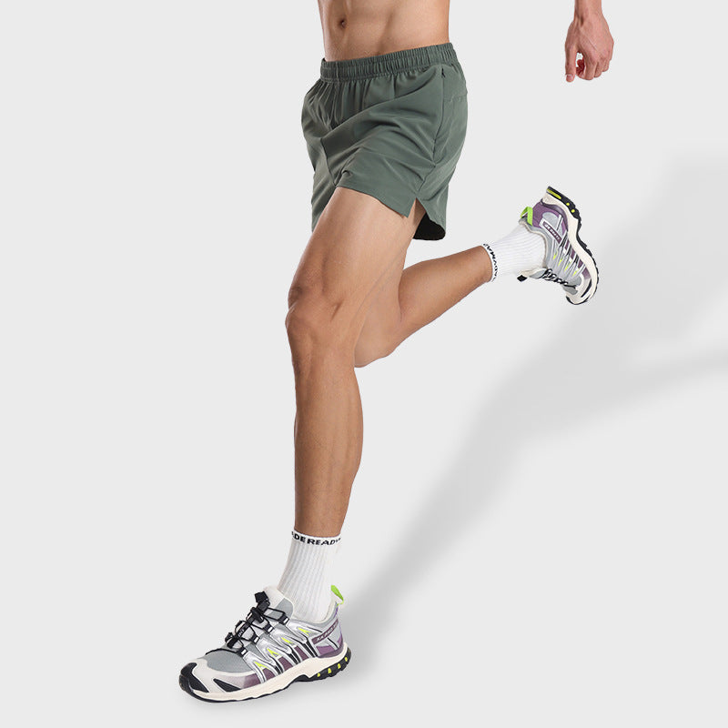 Waterproof Workout Shorts with Zipper Pocket