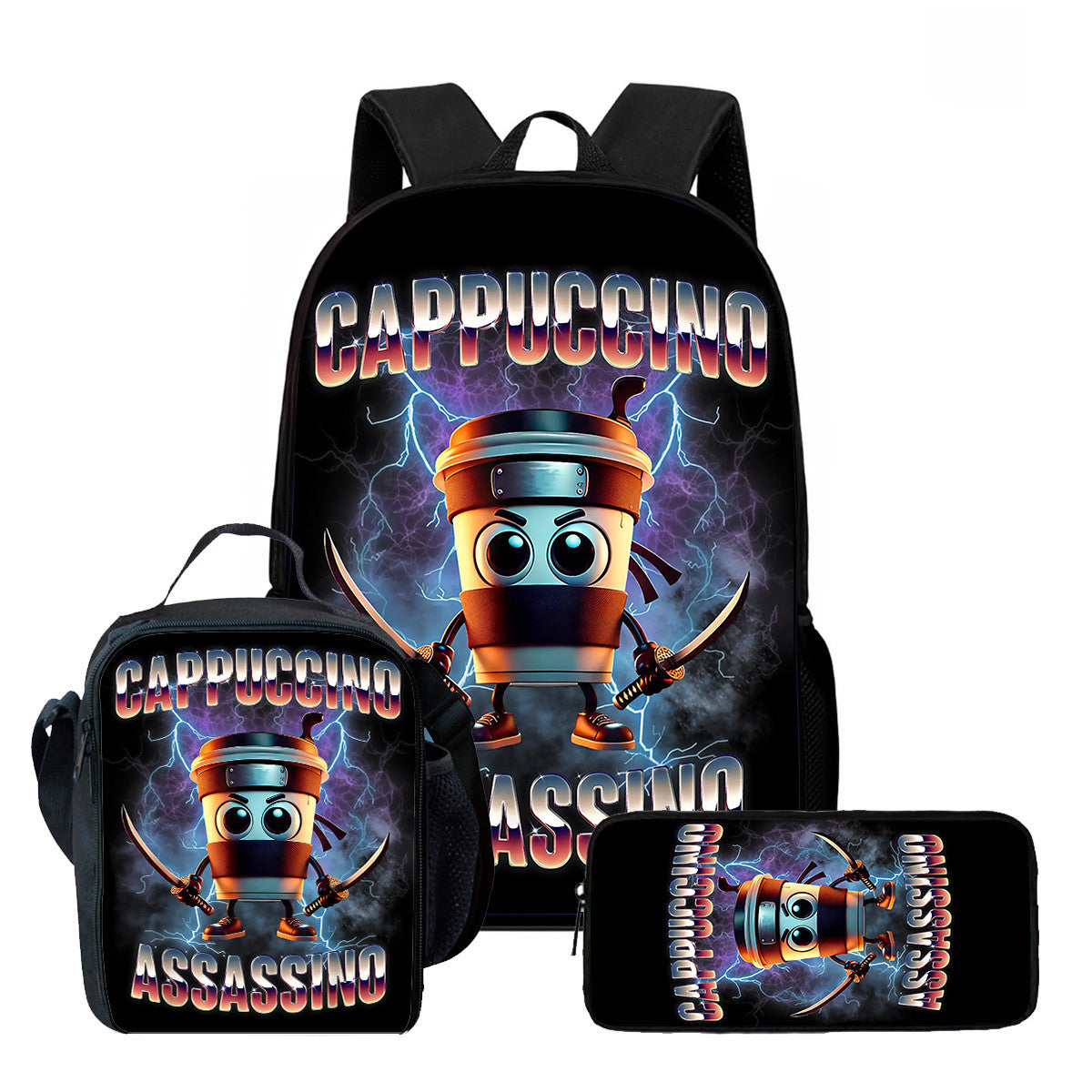 Viral brainrot Backpack Set