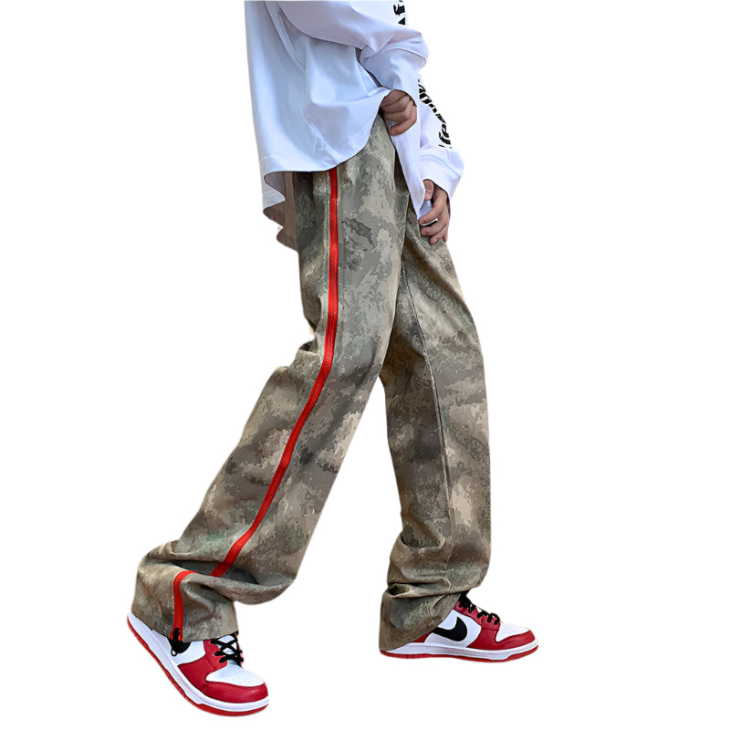 Loose Fit Camo Casual Pants