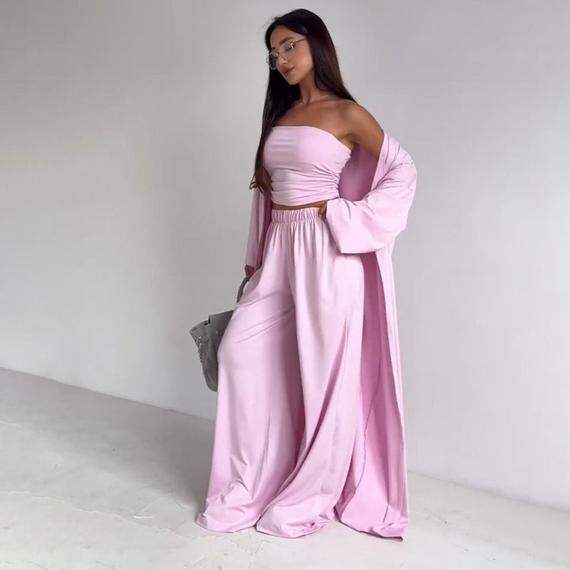 Chic Three Piece Loungewear Set