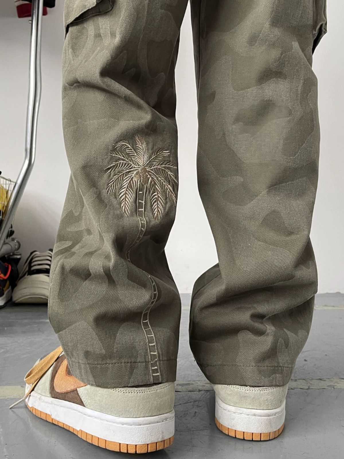 Embroidered Cargo Trousers