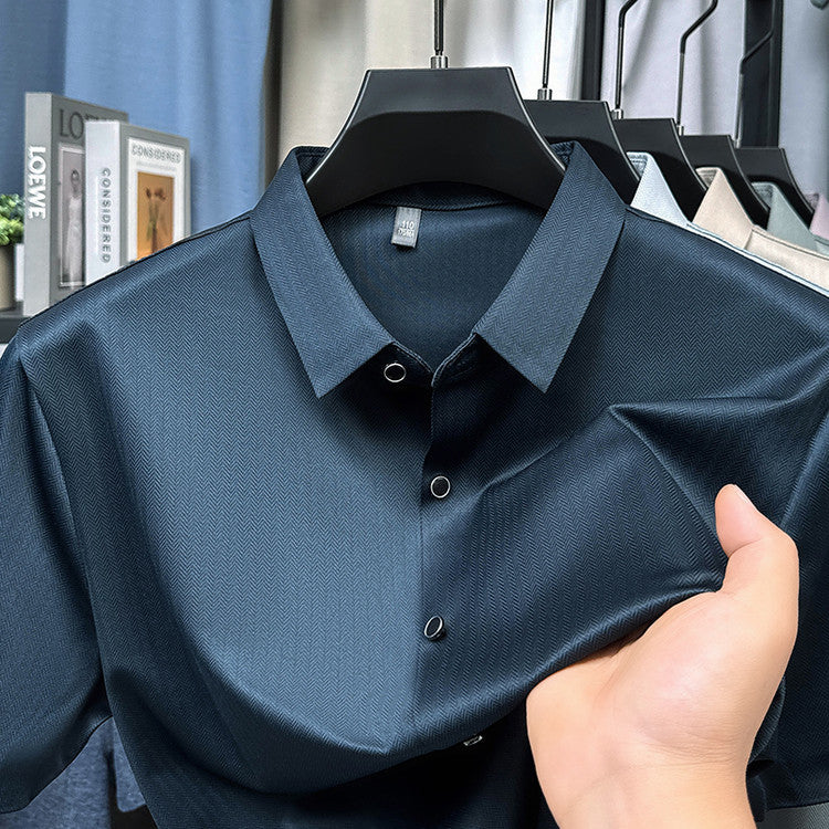 Mulberry Silk Herringbone Shirt