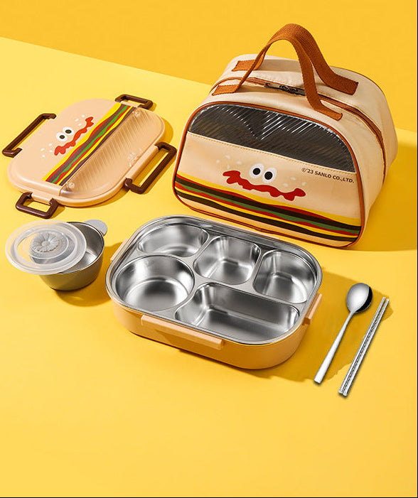 Cute Fast Food Stainless Steel Lunch Box Set
