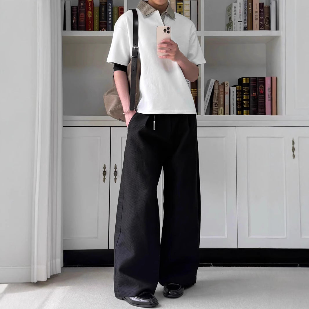 Plaid Collar Polo Shirt