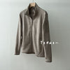 Beige apricot stand collar