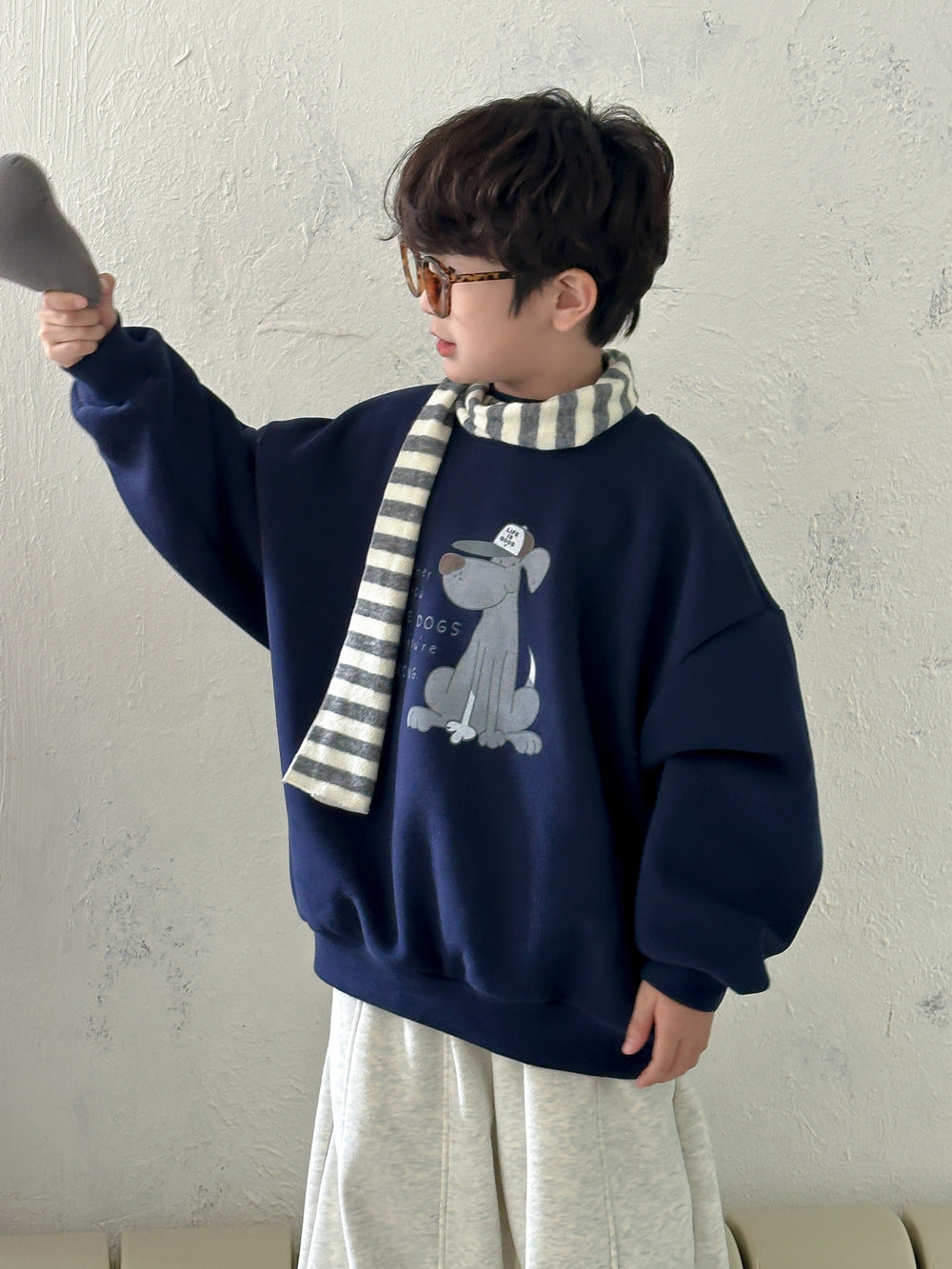 Kids' Puppy-Print Fleece Sweatshirt