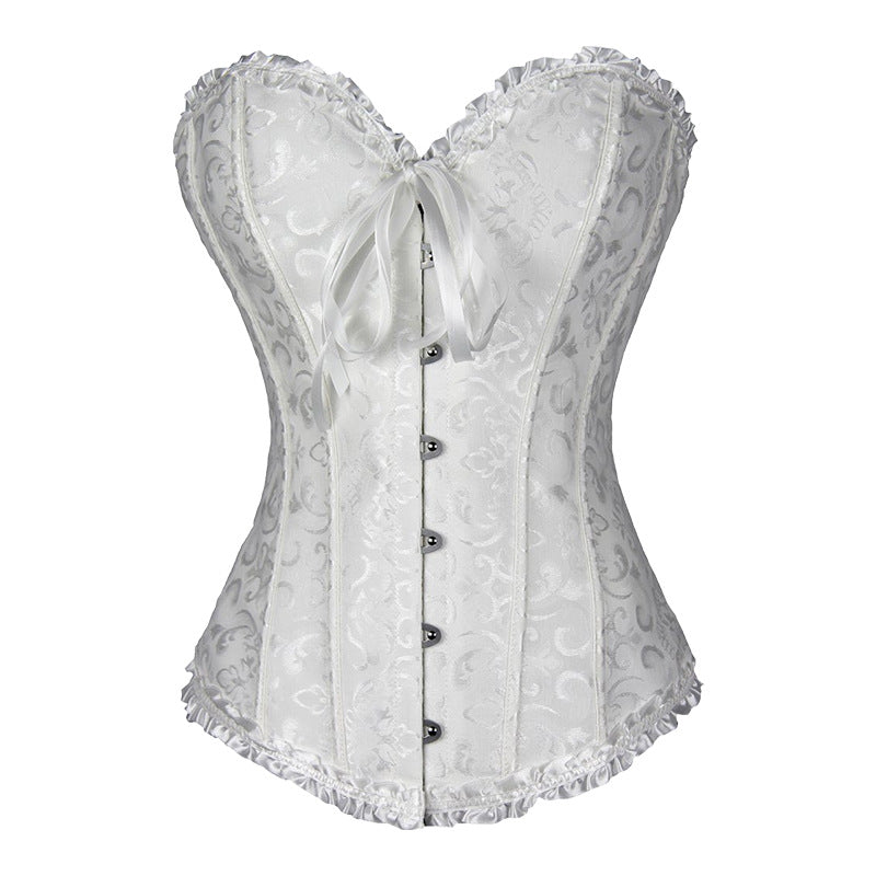 Royal Brocade Lace Up Corset Bustier