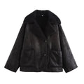 Women's Faux Leather Shearling Jacket