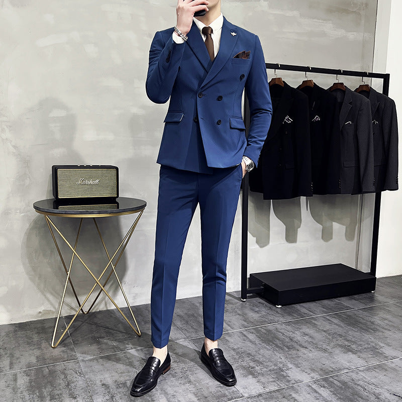 Modern Double-Breasted Suit