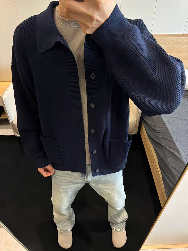 Knit Collared Cardigan Jacket