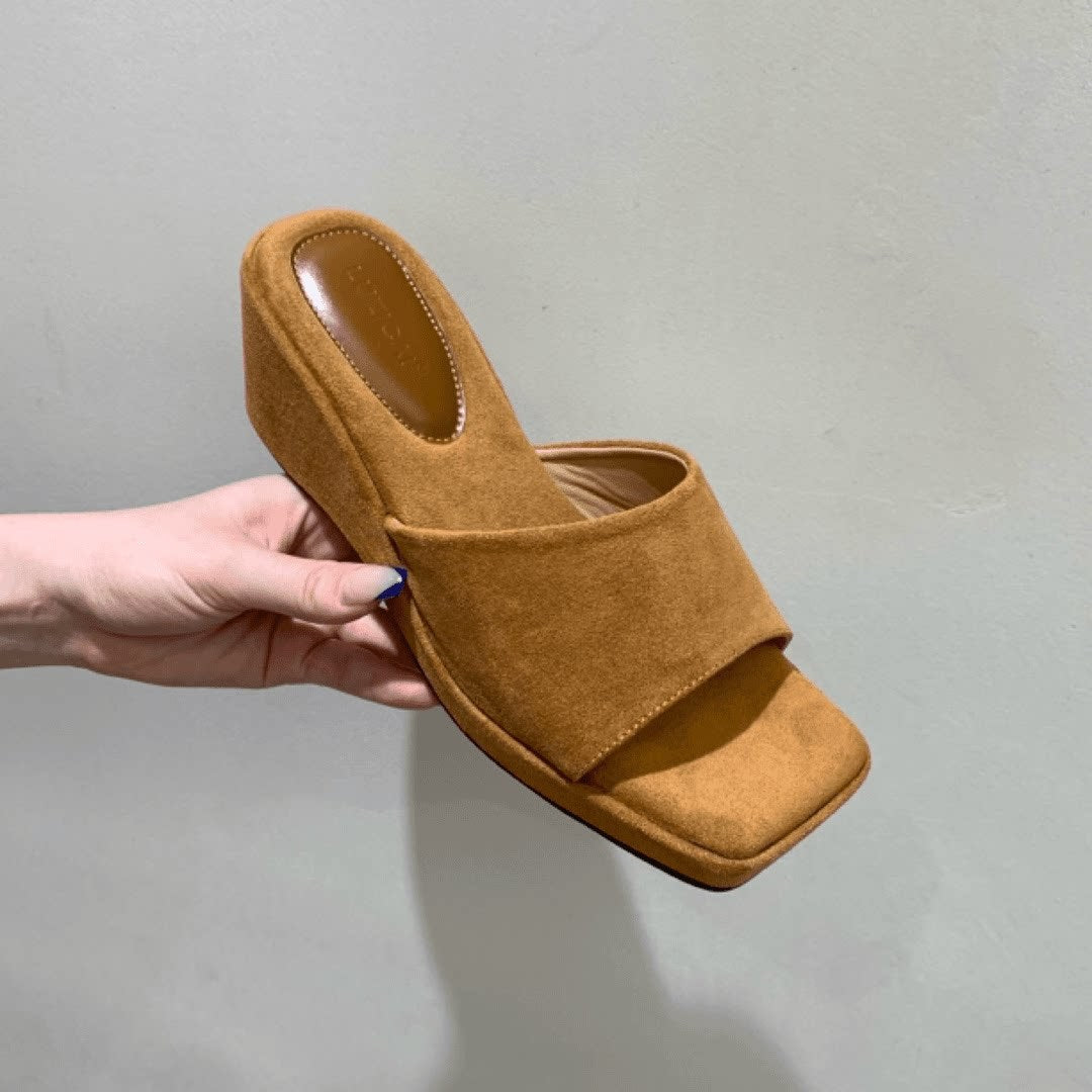 Open-Toe Wedge Slides