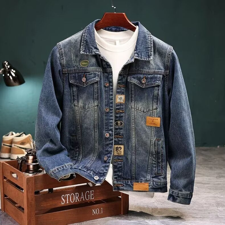 Embroidered Patch Denim Jacket