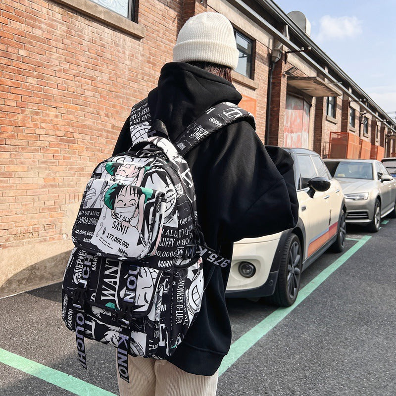 Anime Print Backpack