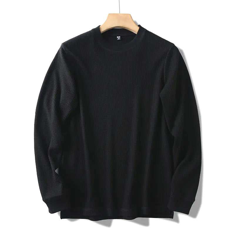 Textured Crewneck Long-Sleeve