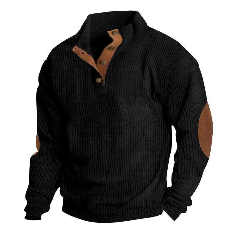 Men's Vintage Style Elbow Patch Pullover