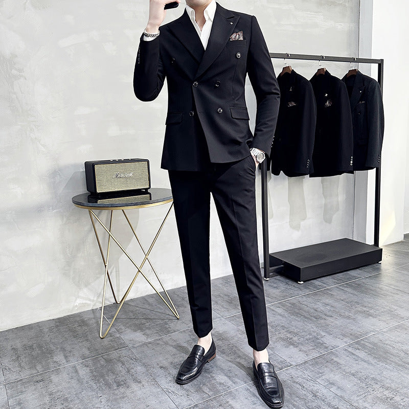 Slim-Fit Double-Breasted Modern Suit Set