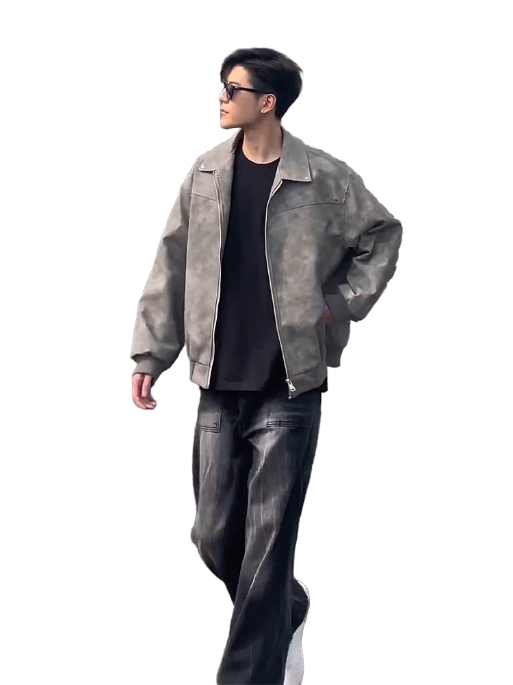 Reversible Collar Biker Jacket