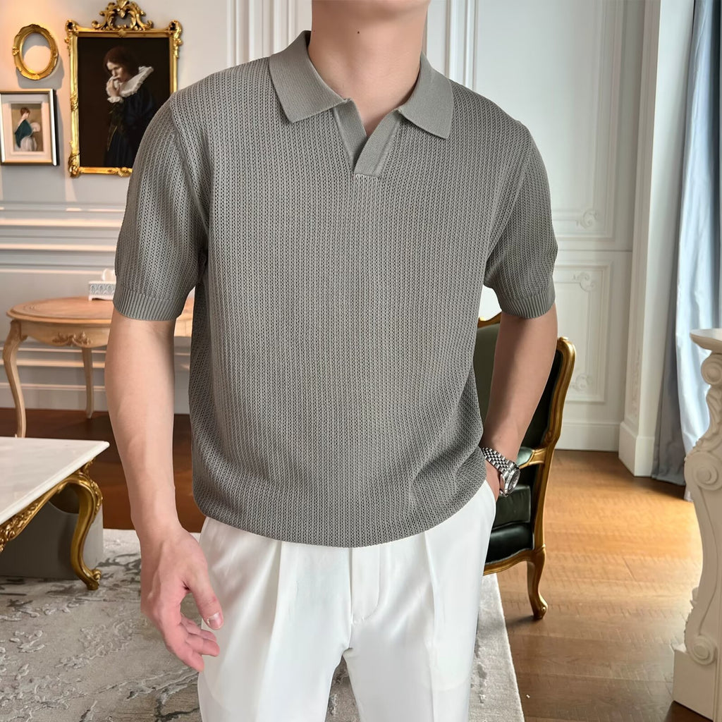 Men's Knitted Polo Shirt