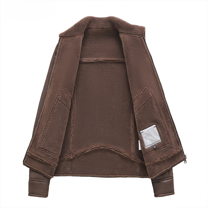 Aviator leather jacket