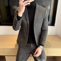 Men's Woolen Business Jacket — 5XL / Dark gray