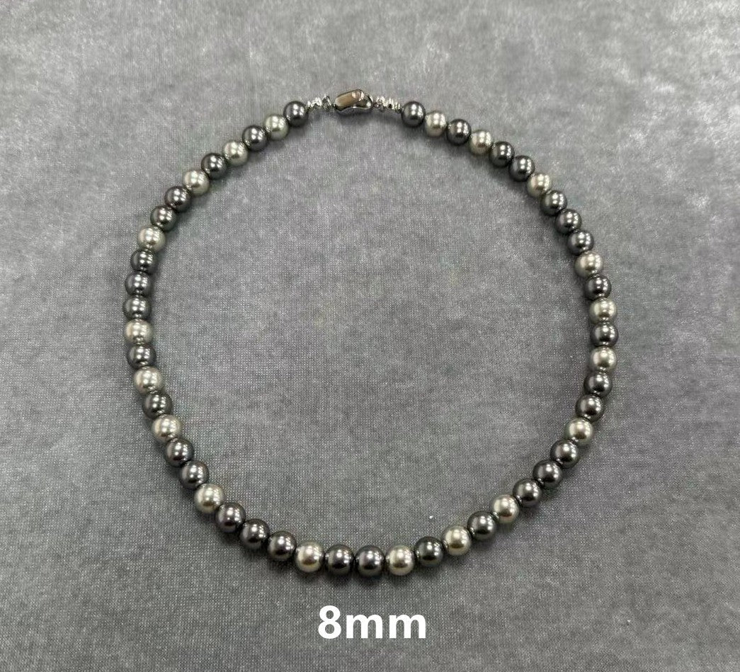 Metallic Pearl Statement Necklace