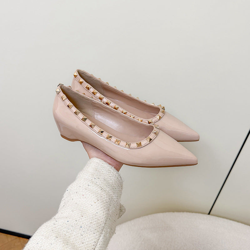 Studded Leather Mary Janes