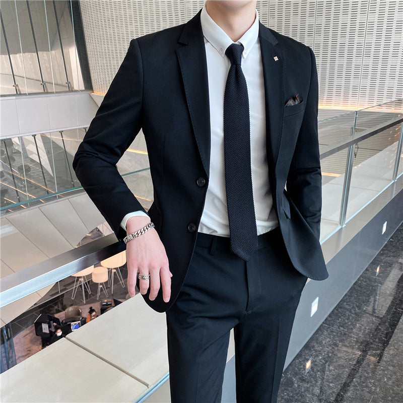 Modern Slim-Fit Three-Piece Suit