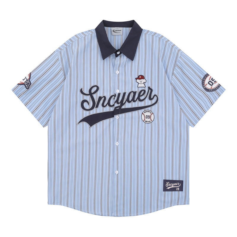 Striped Oversized Collared Shirt