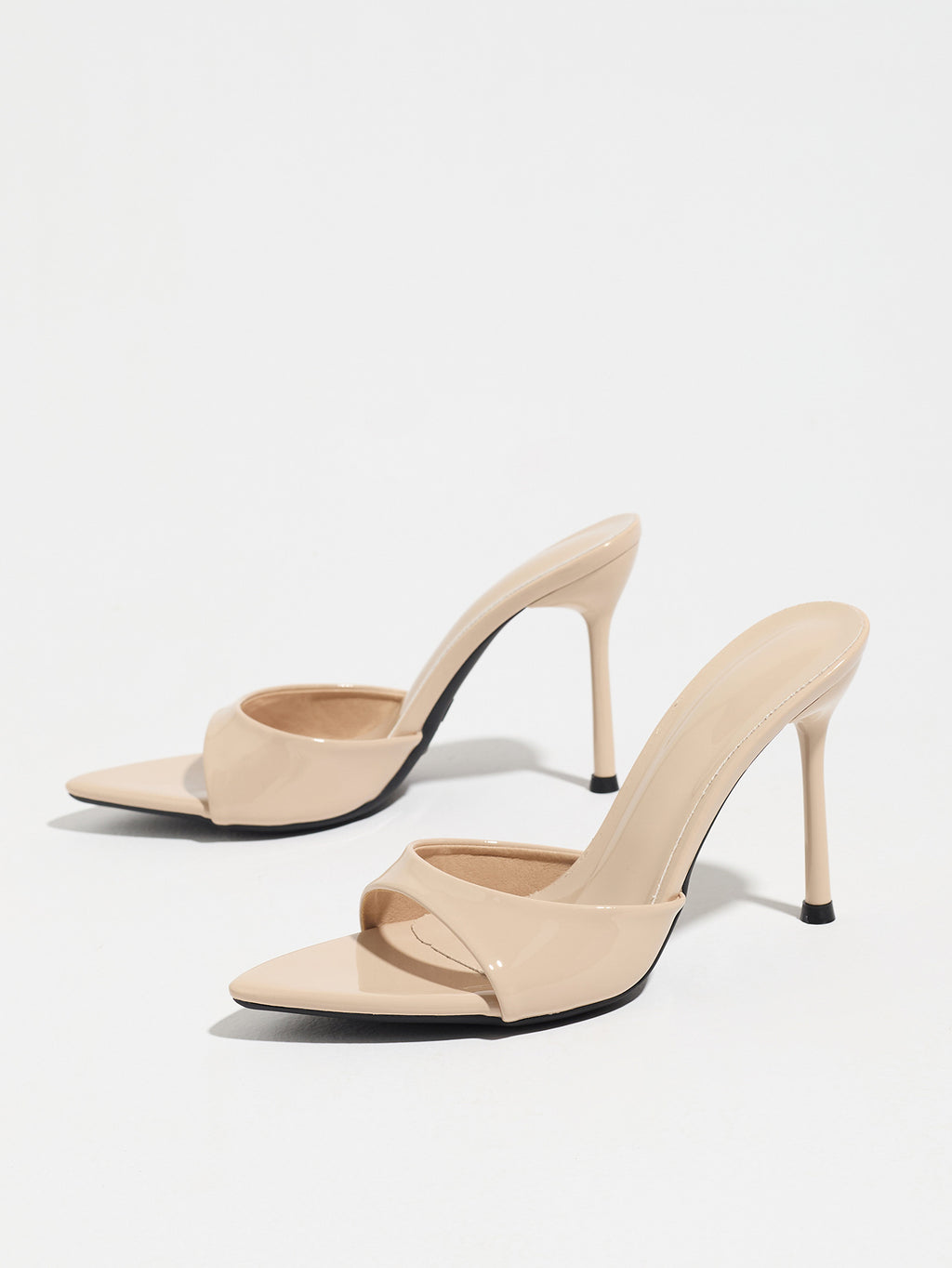 Pointed-Toe Stiletto Mule Sandals