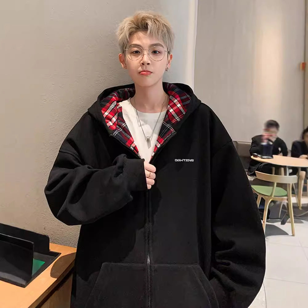 Plaid Patchwork Hoodie