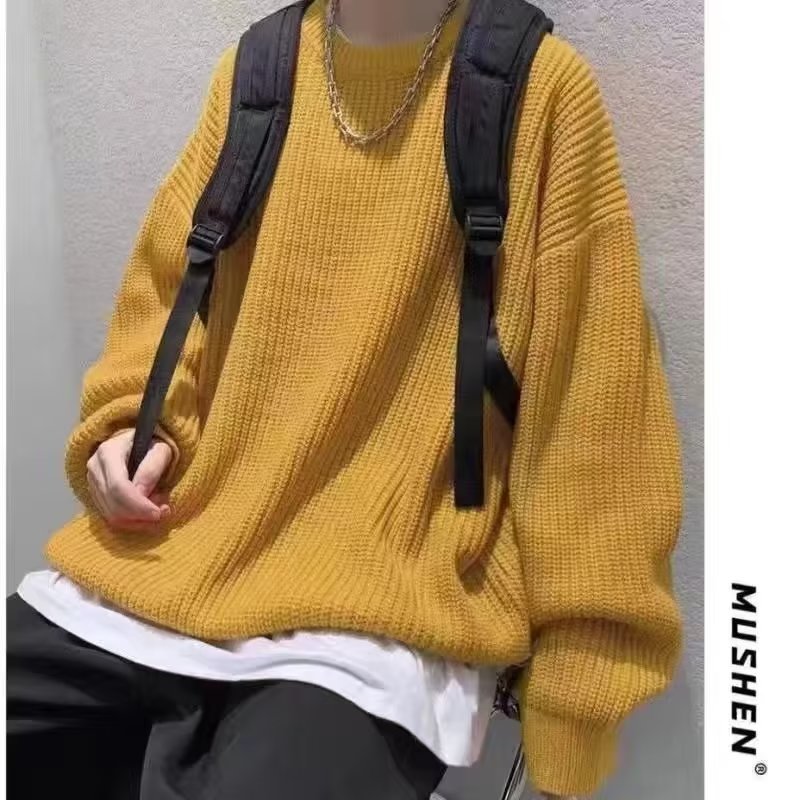 Korean Retro Casual Round Neck Sweater